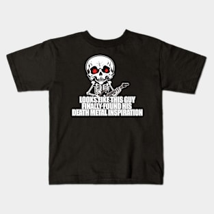 Skeleton Playing Guitar | Death Metal Inspiration Kids T-Shirt
